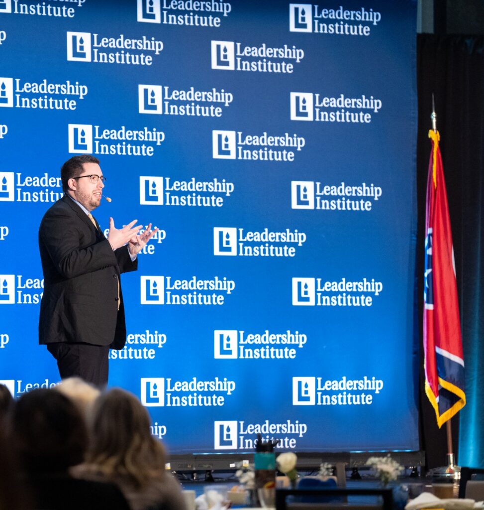 Leadership Institute Campus Reform Editor-in-Chief Zachary Marshall teaching at Leadership Institute's LearnRight 2024 Summit in Nashville, Tennessee